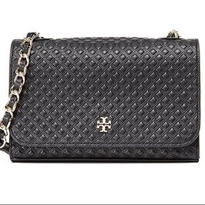 Tory Burch Marion Embossed Shrunken Shoulder Bag